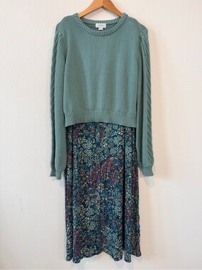 Seraphine Odessa Maternity Nursing Dress NWT US 12 Large Paisley Knit